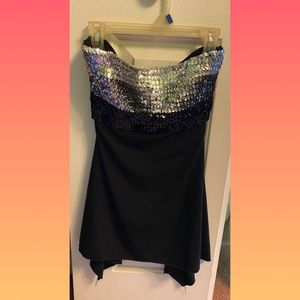 Sequin Strapless Top